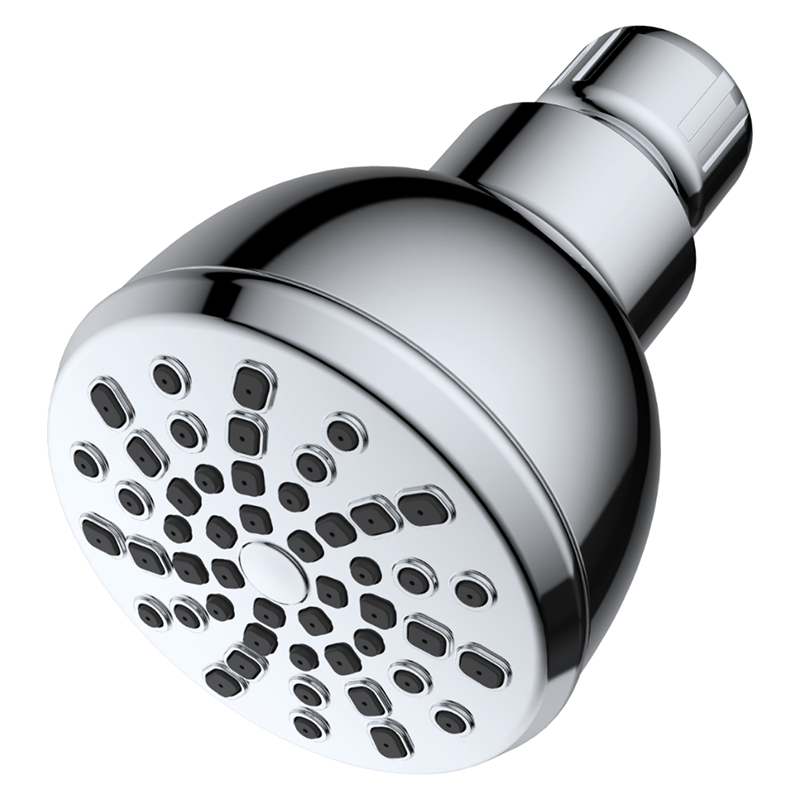 7218 Single setting shower head Soft self-cleaning TPR nozzles Plated faceplate showerhead-01