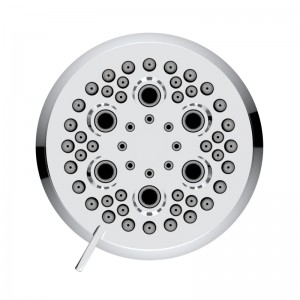 6-Settings power rinsing spray showerhead High pressure spray Eco performance