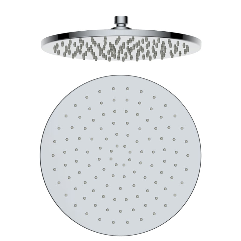 Large round head shower self-cleaning silicone nozzle full spray chrome face High quality 10 inch rain shower
