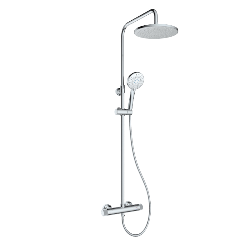Push button control mechanical shower system One handle dual control shower column Featured Image