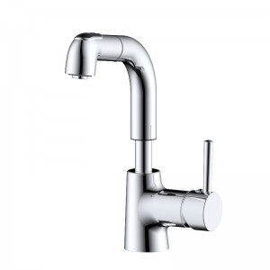 Single handle basin mixer Lift up pull out brass body High quality bathroom faucet