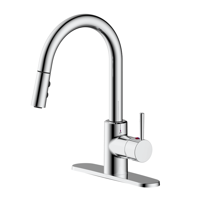 Hybrid waterway pull-down kitchen faucet Featured Image