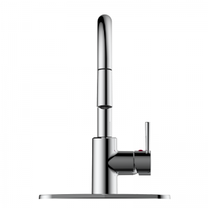 Hybrid waterway pull-down kitchen faucet