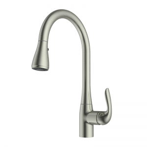 New style one-handle pull-down kitchen faucet with power boost spray