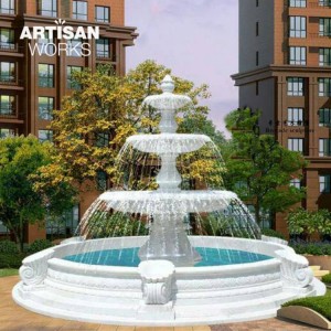 Garden decoration small size marble water fountain