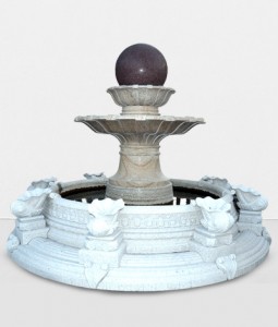 Stone carving large European-style fountain Feng Shui ball sculpture square fountain city beautification ornaments