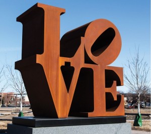 Love letter  stainless steel outdoor decoration large size sculpture