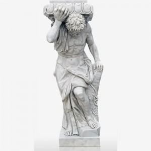 Custom Natural Marble Statue  Life-Size Stone Ancient greek Atlas Sculpture