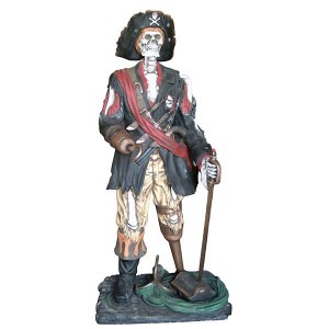 Customized cartoon pirate life size fiberglass statue