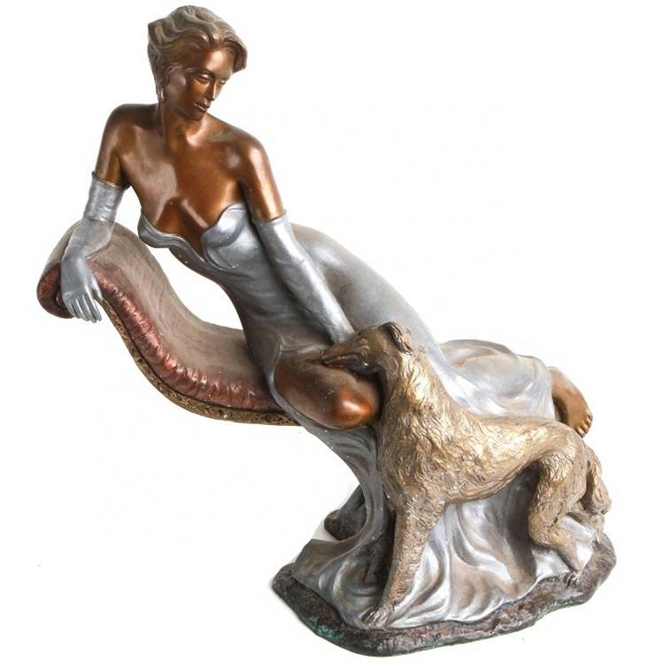 Customized large life size outdoor figures bronze nude woman sculptures