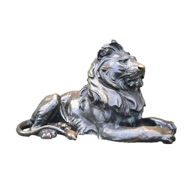 customized outdoor animal golden antique bronze lion statues