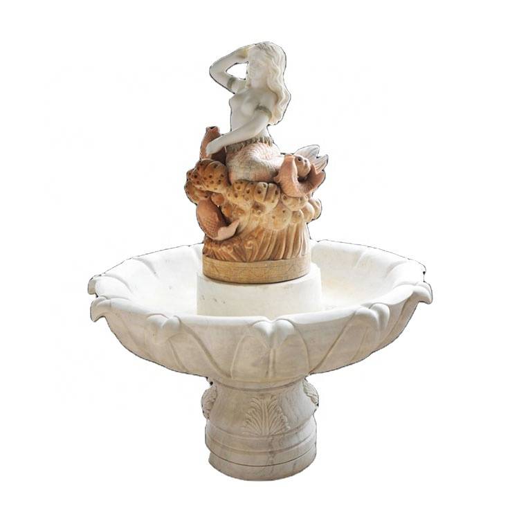 Good Quality Fountain – Hand carved white beautiful sculpture outdoor fish water  garden pond water fountain – Atisan Works