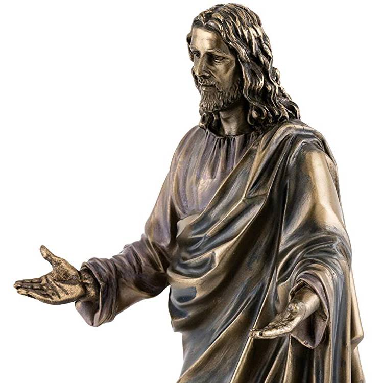 customized large meditating bronze jesus christ statue manufacturer for garden