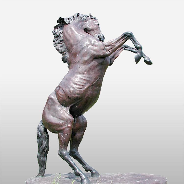 2018 wholesale price Bronze Horse Head Sculpture - Hot sale popular garden large life size bronze standing horse statue – Atisan Works