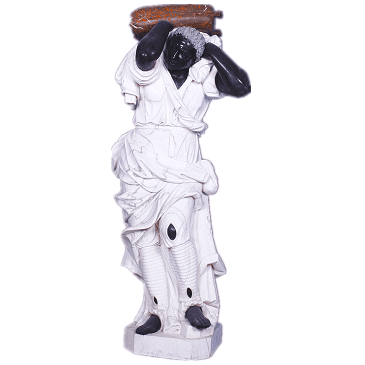 Outdoor  stone sculpture white marble life-size figure statue on sale