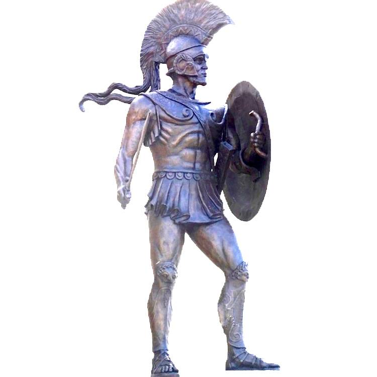 Outdoor life size warrior statues figure human sculpture for decoration