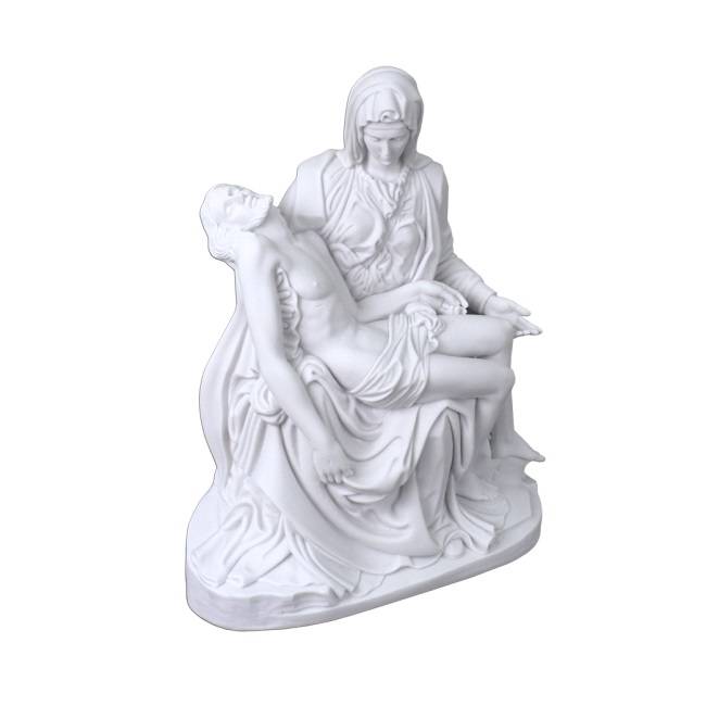 Western style hand carved  holy family religious white marble Pieta statues for sale