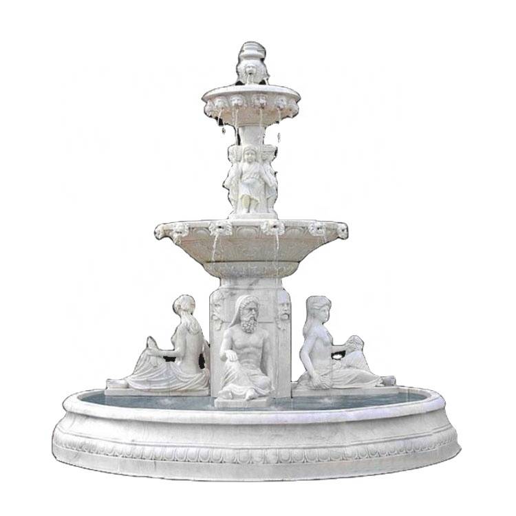 China New outdoor stone bird water fountain mold use for outdoor decoration