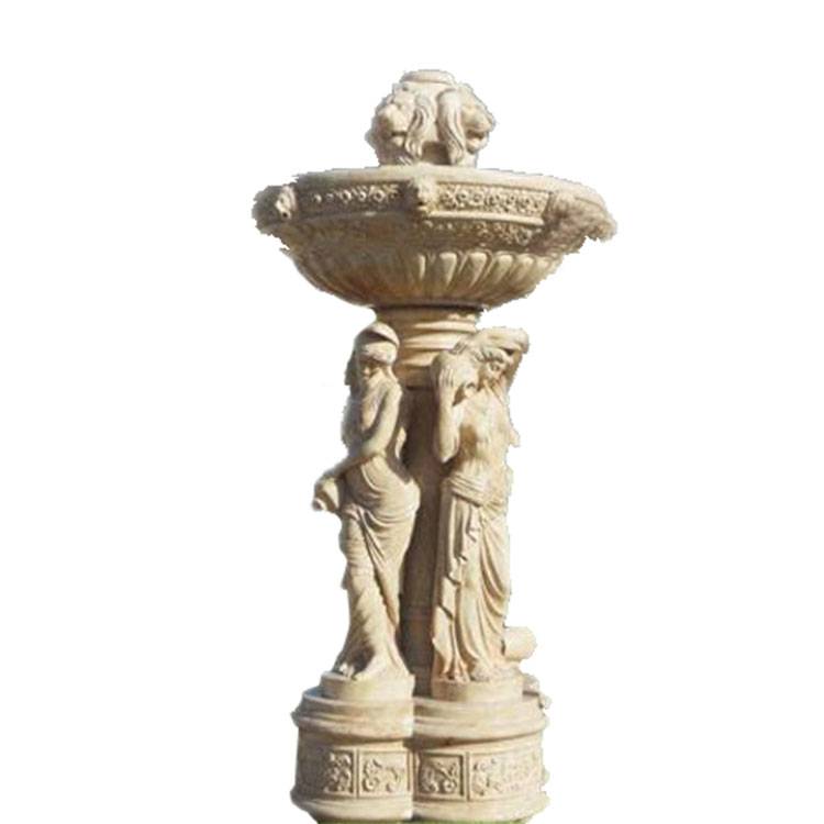 Garden and courtyard decoration white Hunan marble outdoor water fountains