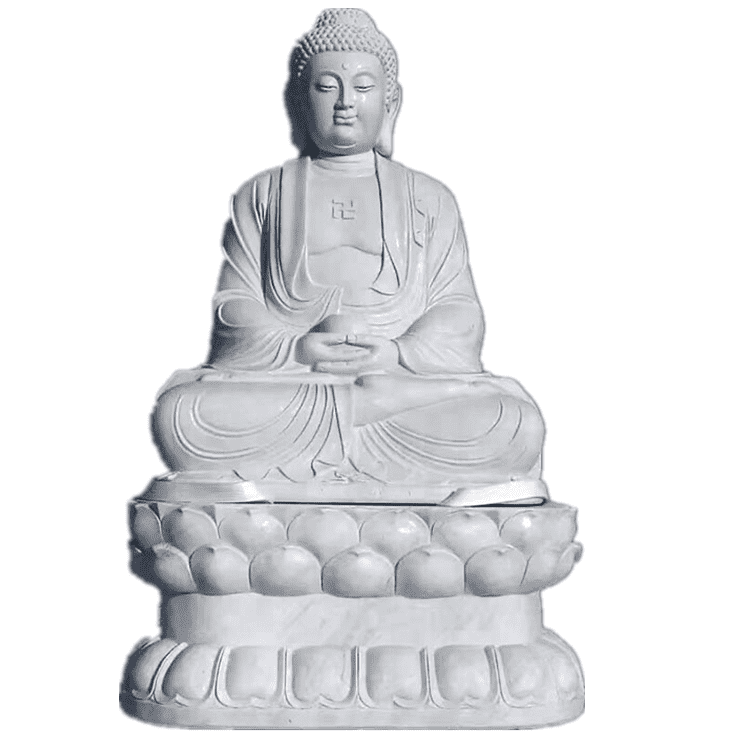 OEM manufacturer Small Marble Sculpture - Garden decoration carving life size meditating white marble sitting buddha statue for sale – Atisan Works