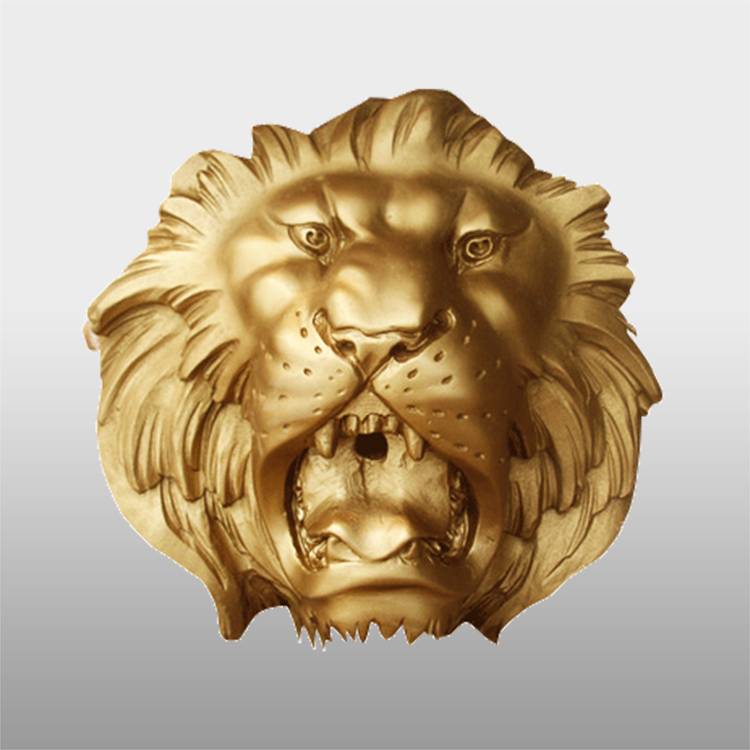 Best Price on Perseus Bronze Statue - bronze lion head abstract sculpture wall – Atisan Works