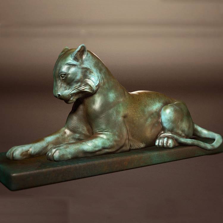 Popular New designs garden life size bronze animal antique brass leopard statue