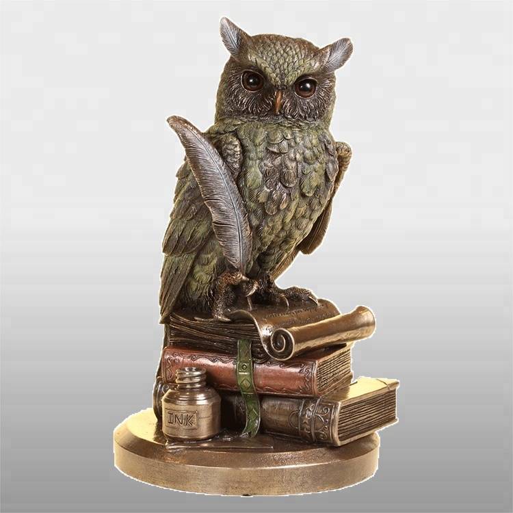 hot sale owl metal sculpture for high quality