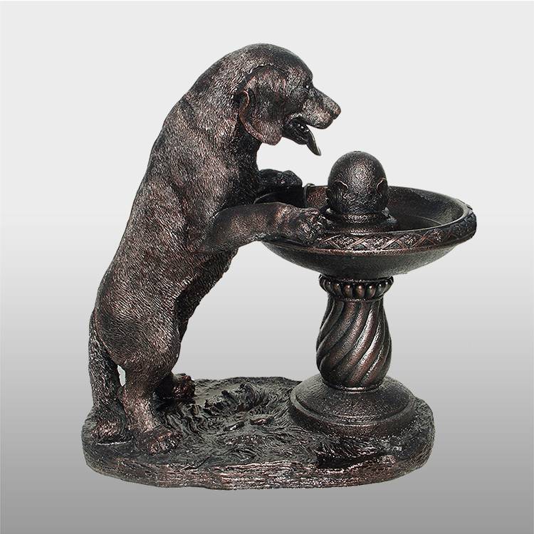 Large outdoor dog animal sculpture bronze fountain Featured Image