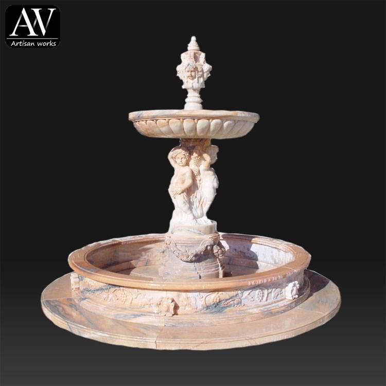 Good Quality Fountain – White red yellow marble outdoor wall waterfalls garden mushroom water fountain – Atisan Works