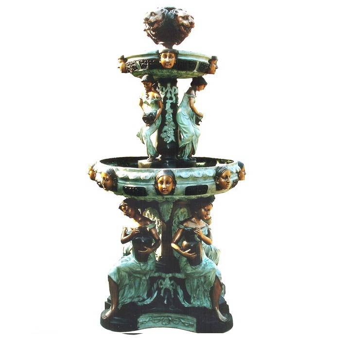 High Quality outdoor bronze  statue  water fountain for garden