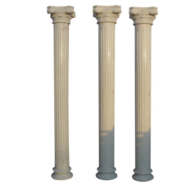 Beige Color Marble Corinthian Capital Pillar