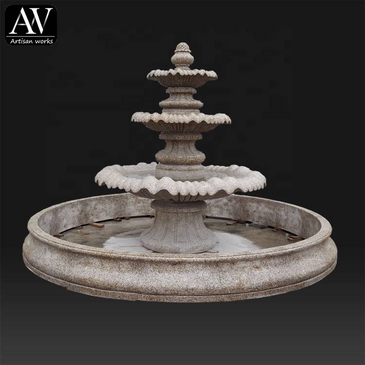 Marble decorative water garden large outdoor fountain