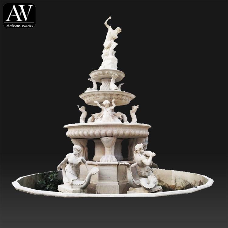 Good Quality Fountain – Hot sale garden decor granite polystone green bell flower fountain – Atisan Works