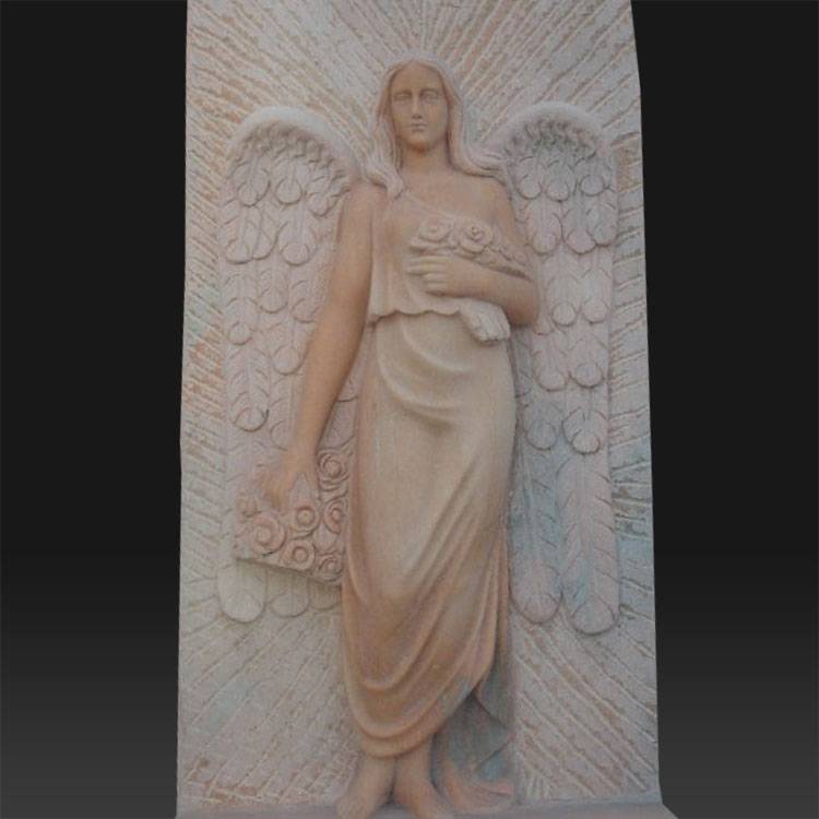 Low MOQ for Stone Eagle Statue - Art decorative marble stone wall relief nude female statue and angle sculpture – Atisan Works