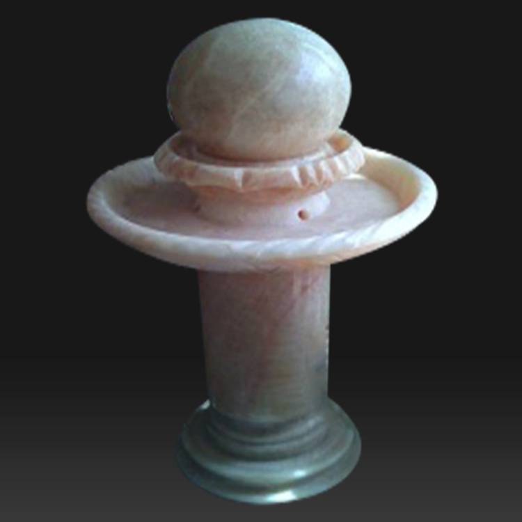 White red yellow marble sphere floating granite ball fountain
