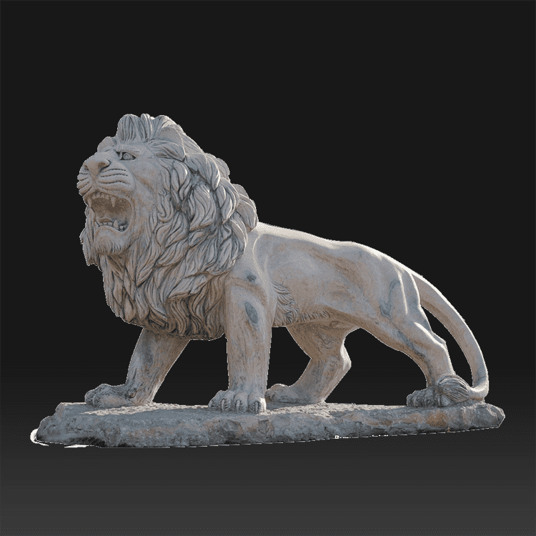 Factory source Stone Art Sculpture - Western outdoor decoration life size four seasons sculpture stone lion – Atisan Works