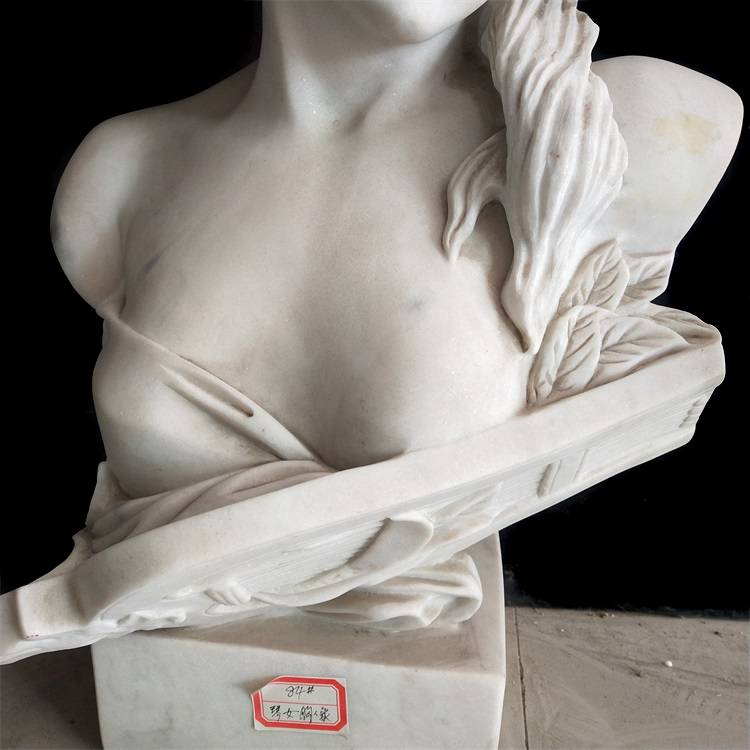 China Short Lead Time for Sad Angel Statue - Stone carving marble white  sexy lady woman bust sculpture – Atisan Works factory and manufacturers