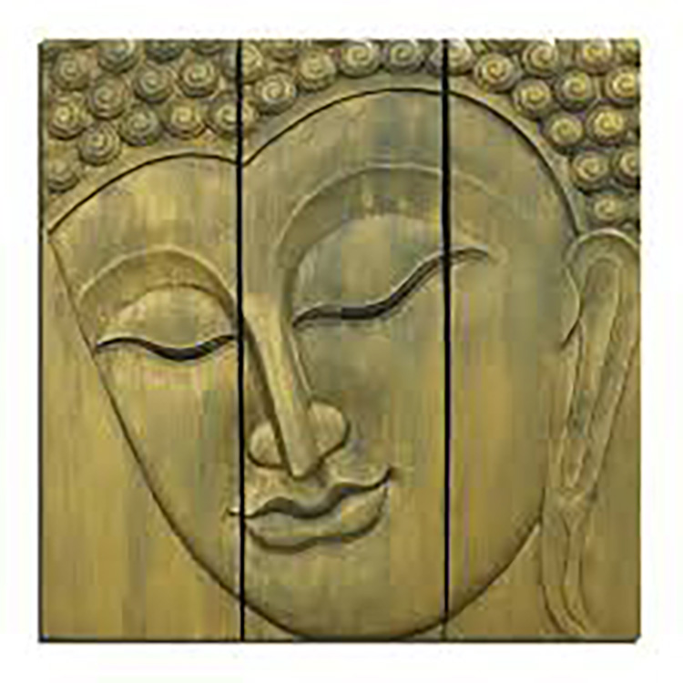 bronze buddha wall plaques face art