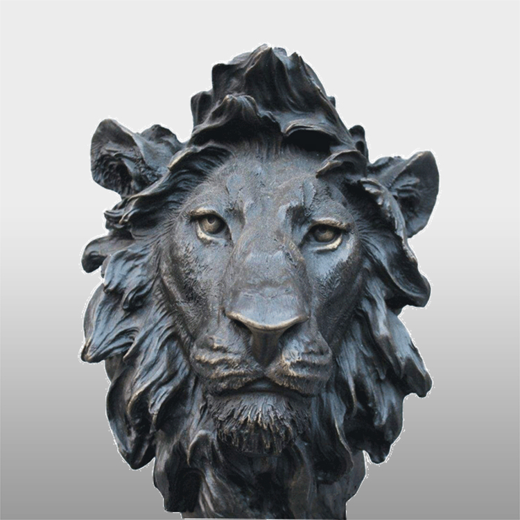 Outdoor Bronze Lion Head For Wall Decor  Lion Head Fountain