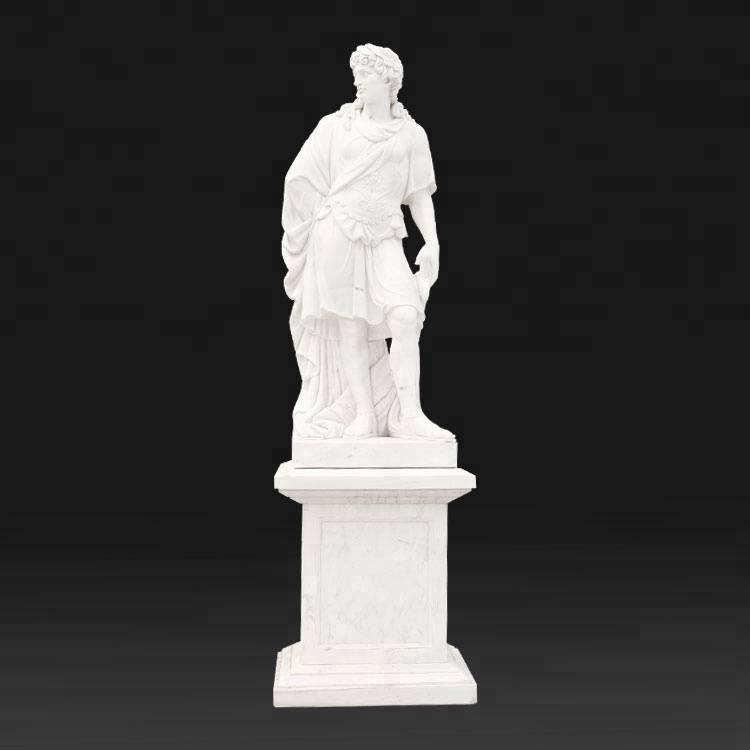 Stone roman statues garden human sculpture with marble bases