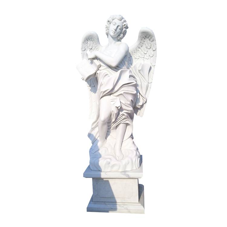 Best Price for Seated Figure Sculpture - winged statue marble angel statues for cemetery – Atisan Works