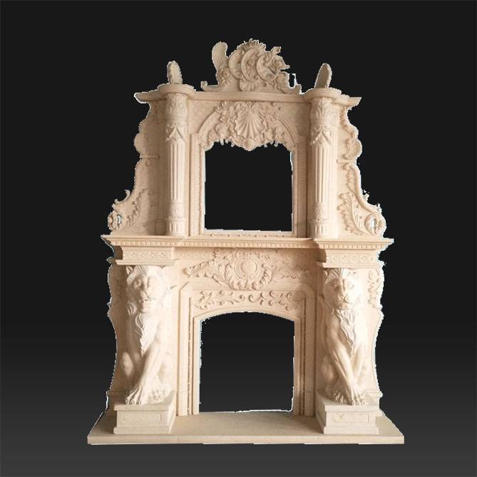 Good Quality Fireplace – White marble corner electric fireplace top for sale – Atisan Works
