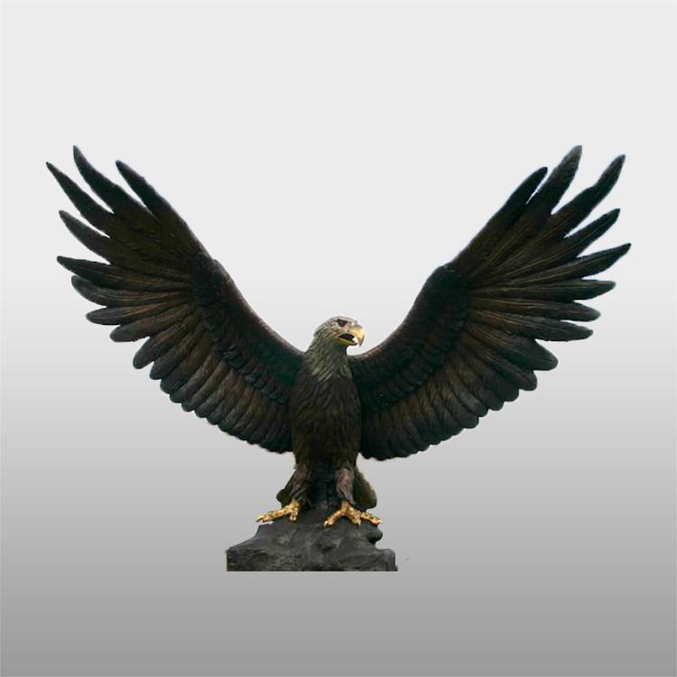 European style bronze hawk sculpture