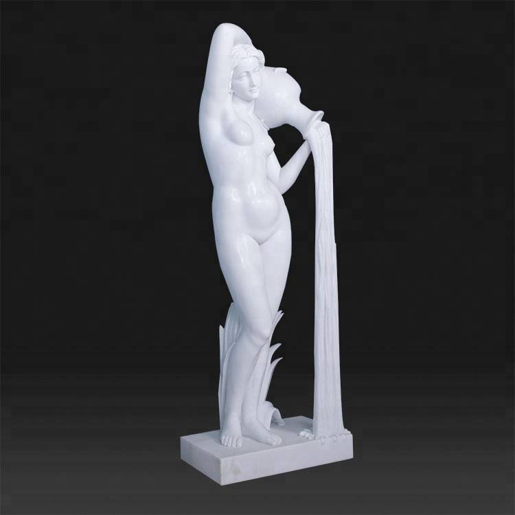 Stone marble nude woman body sculpture woman