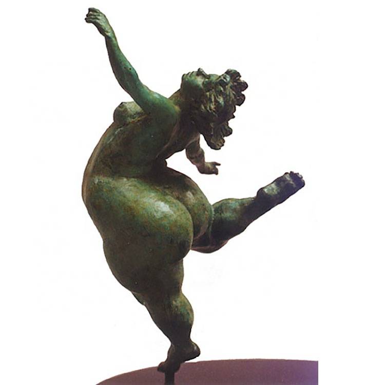 custom scupture bronze life size nude fat lady statue