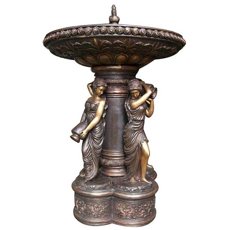 China supplier outdoor decoration figures bronze garden water fountain for home