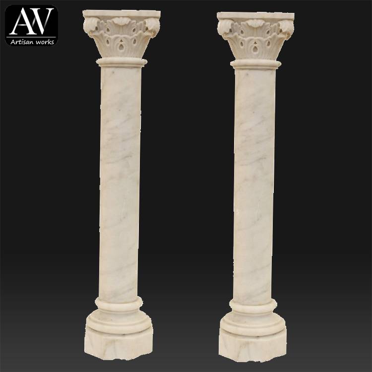 China supplier Low Price artificial stone columns White Marble Columns For Wedding Decorating