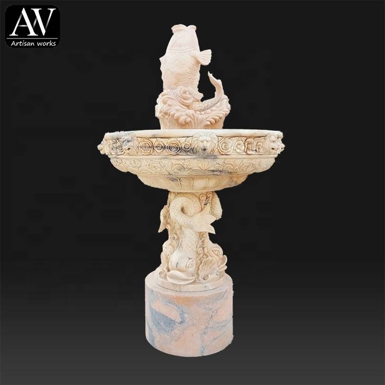 Natural water marble stone outdoor garden fountain Featured Image