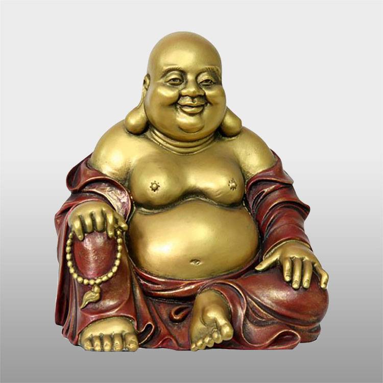 Indoor decoration bronze happy laughing buddha statue