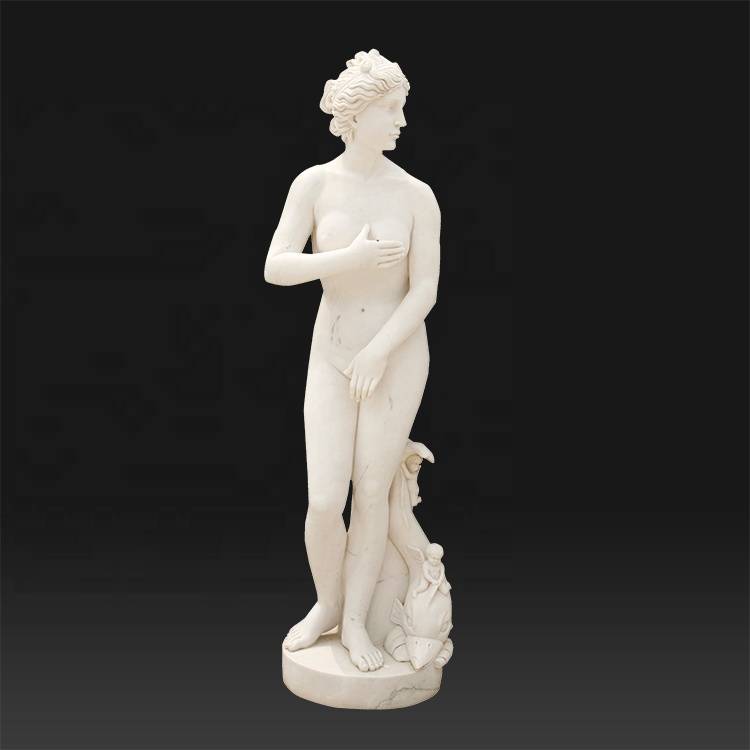 Garden sexy art marble stone antique nude woman statue